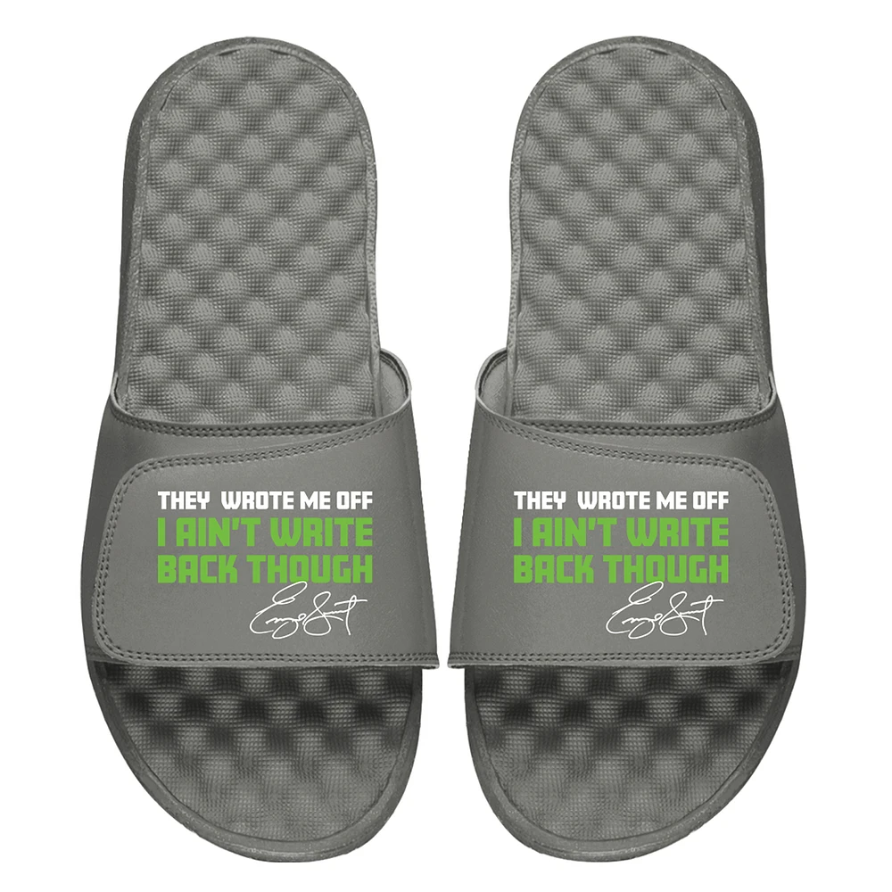 Youth BreakingT x ISlide Geno Smith Gray NFLPA Wrote Off Slide Sandals