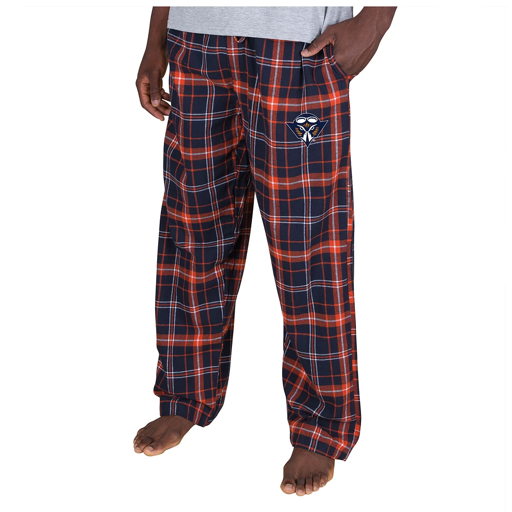 Men's Concepts Sport Navy/Orange Tennessee-Martin Skyhawks Ultimate Flannel Pants