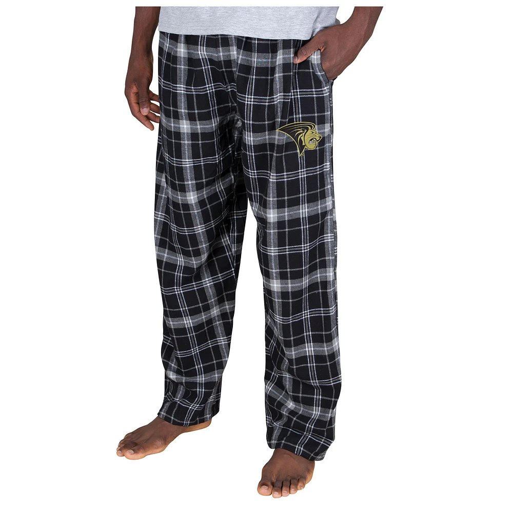 Men's Concepts Sport Black/Gray Lindenwood Lions Ultimate Flannel Pants