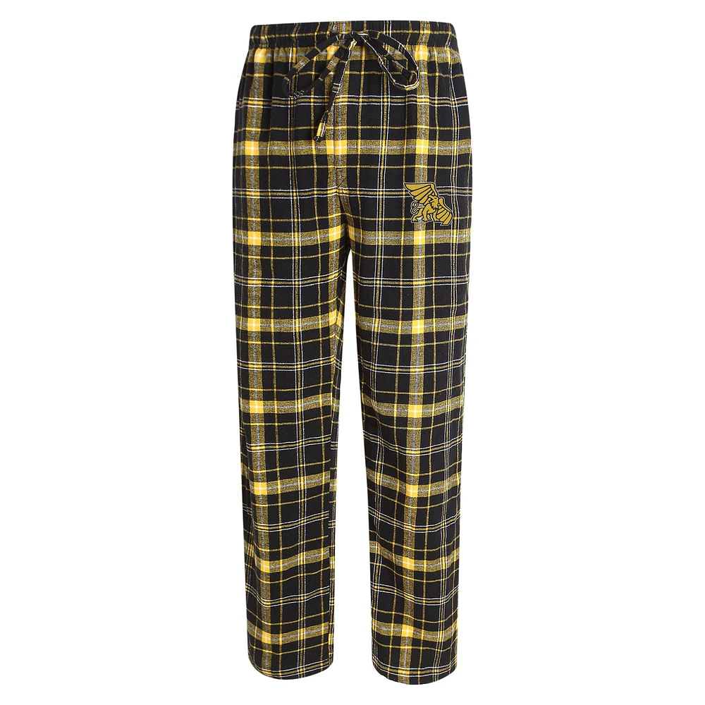 Men's Concepts Sport Black/Gold Missouri Western State Griffons Ultimate Flannel Pants