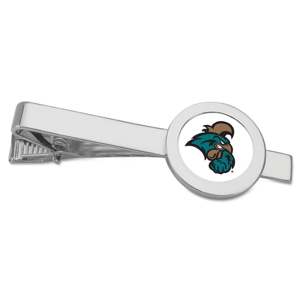 Silver Coastal Carolina Chanticleers Team Logo Tie Bar