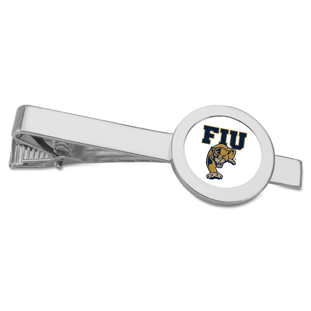 Silver FIU Panthers Team Logo Tie Bar