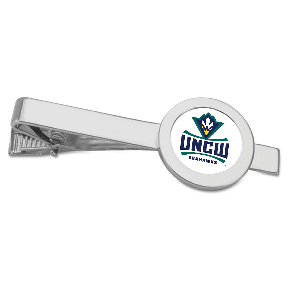 Silver UNC Wilmington Seahawks Team Logo Tie Bar