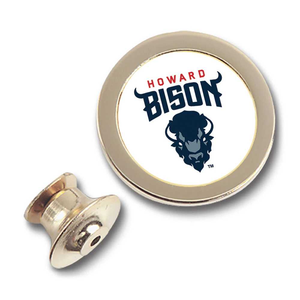 Gold Howard Bison Team Logo Lapel Pin