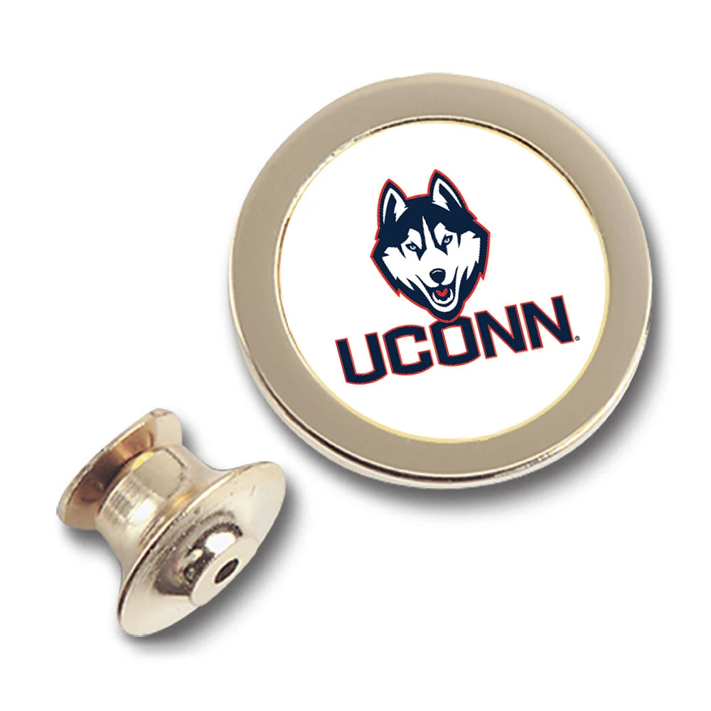 Gold UConn Huskies Team Logo Lapel Pin