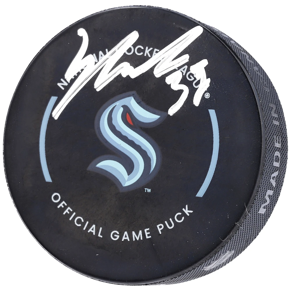 Yanni Gourde Seattle Kraken Autographed Official Game Puck