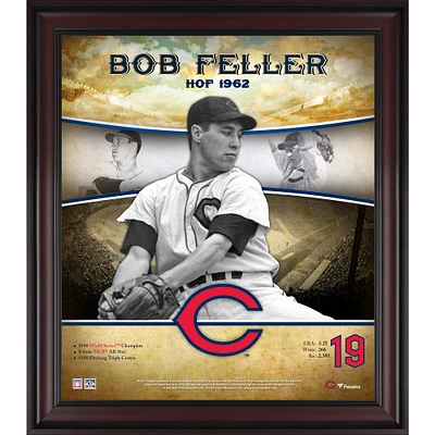 Bob Feller Cincinnati Reds Framed 15" x 17" Hall of Fame Career Profile