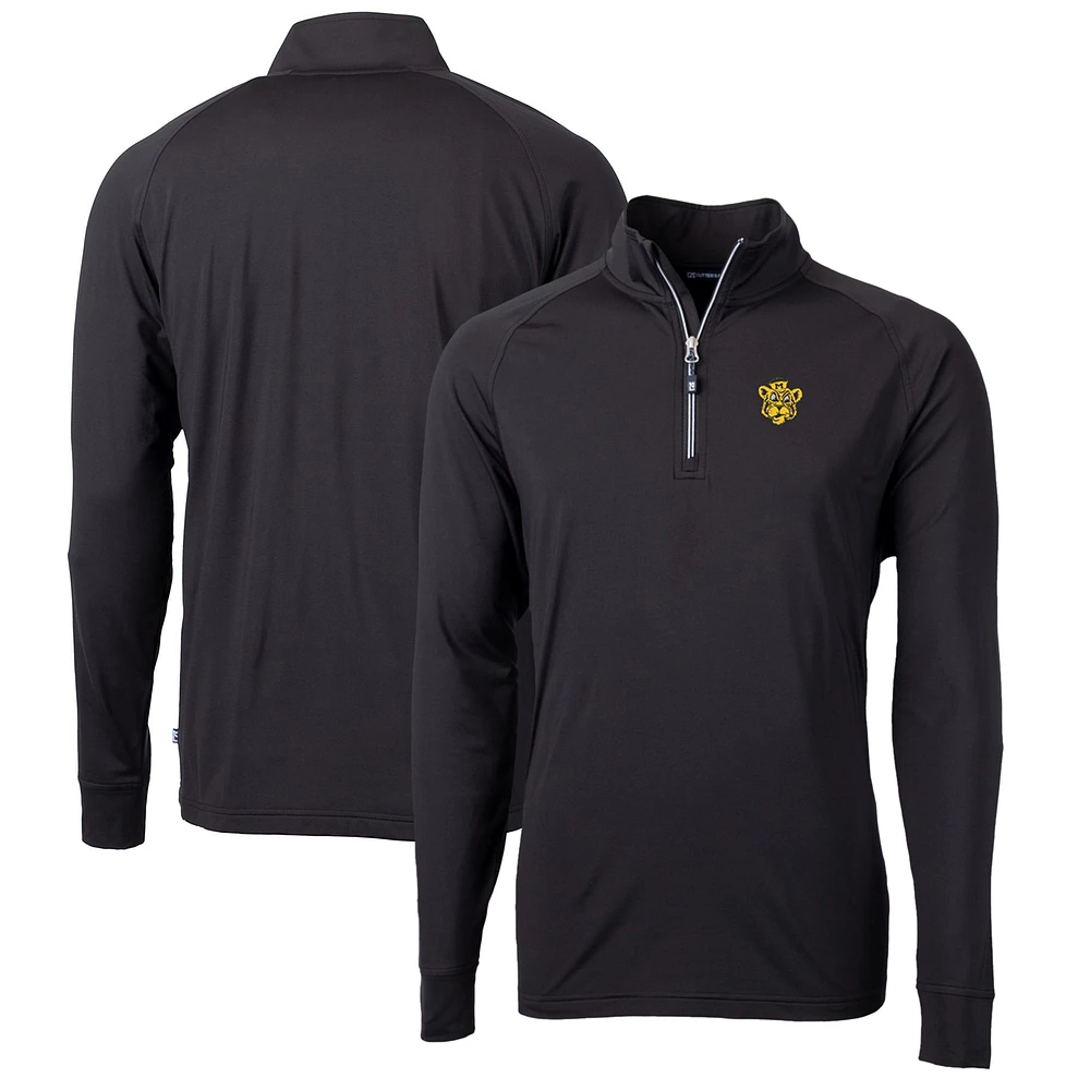 Men's Cutter & Buck Missouri Tigers Adapt Eco Knit Stretch Recycled Big Tall Quarter-Zip Pullover Top