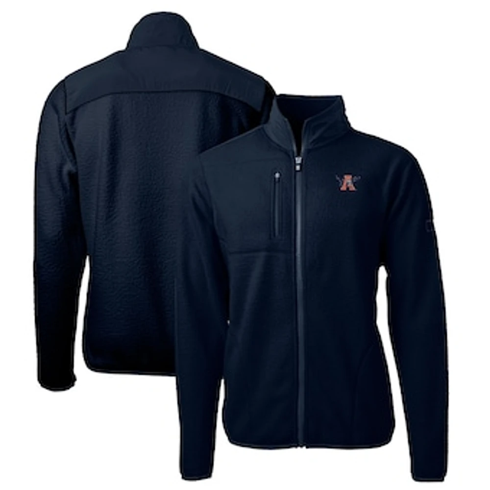 Men's Cutter & Buck Navy Auburn Tigers Logo Big Tall Cascade Eco Sherpa Fleece Full-Zip Jacket