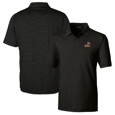 Men's Cutter & Buck Black Arizona State Sun Devils Big & Tall Forge Pencil Stripe Stretch Polo