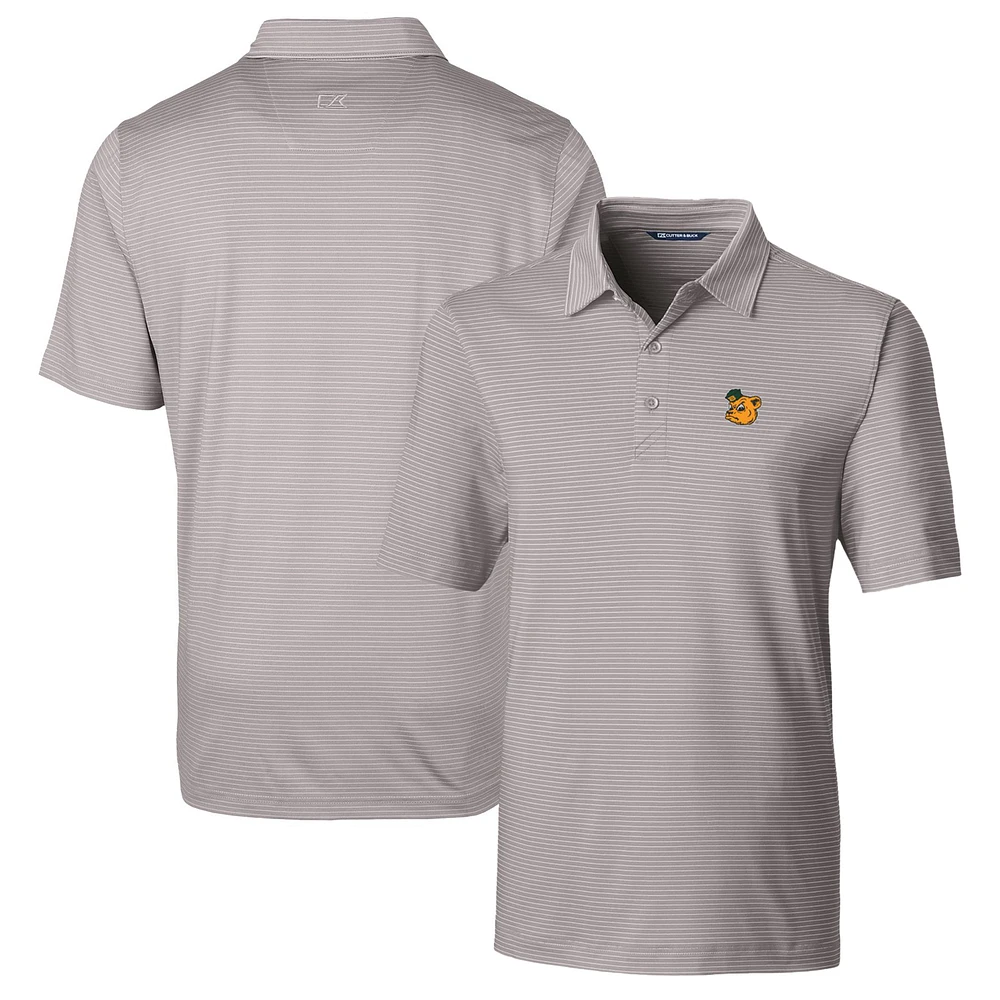 Men's Cutter & Buck Gray Baylor Bears Big Tall Forge Pencil Stripe Stretch Polo