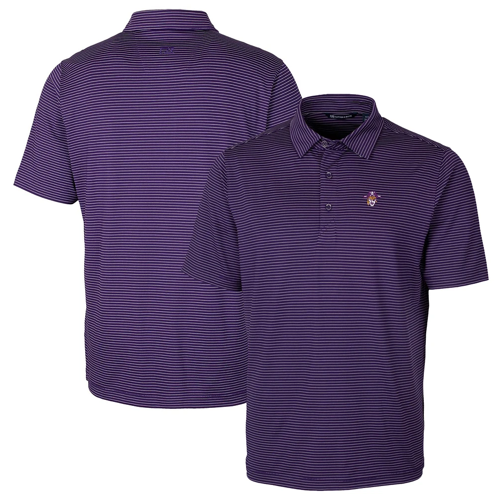 Men's Cutter & Buck Purple ECU Pirates Big Tall Forge Pencil Stripe Stretch Polo