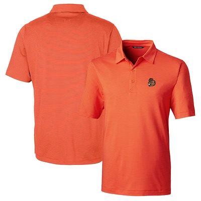 Men's Cutter & Buck Orange Oregon State Beavers Big Tall Forge Pencil Stripe Stretch Polo