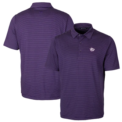 Men's Cutter & Buck Purple TCU Horned Frogs Big Tall Forge Pencil Stripe Stretch Polo
