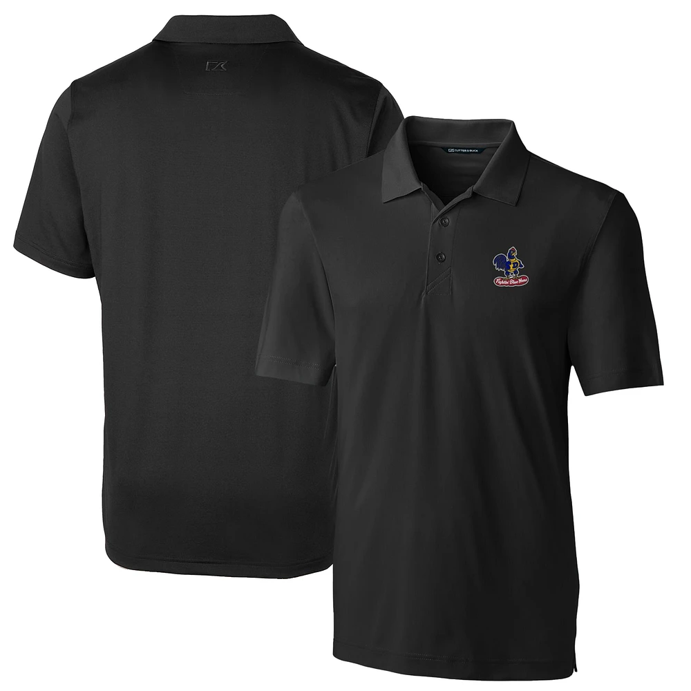 Men's Cutter & Buck Black Delaware Fightin' Blue Hens Big Tall Forge Stretch Polo