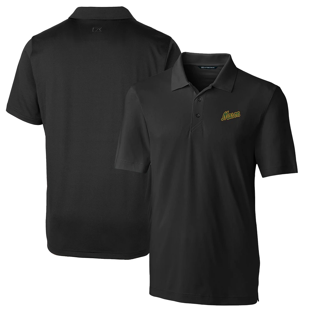 Men's Cutter & Buck Black George Mason Patriots Logo Big Tall Forge Stretch Polo