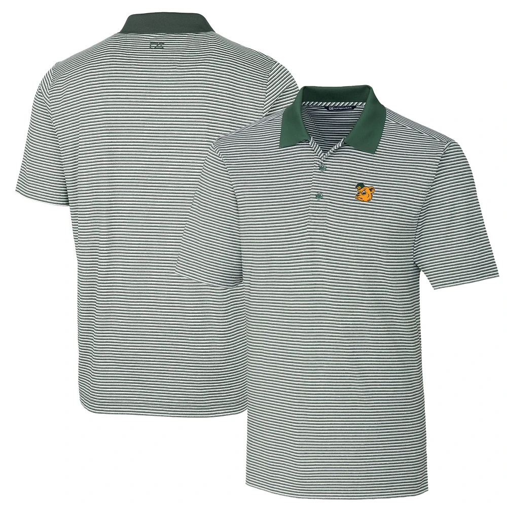 Men's Cutter & Buck Green Baylor Bears Big Tall Forge Tonal Stripe Stretch Polo