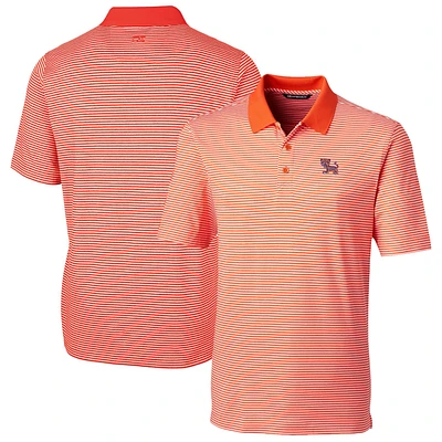Men's Cutter & Buck Orange Clemson Tigers Big & Tall Forge Tonal Stripe Stretch Polo