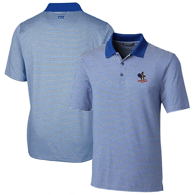 Men's Cutter & Buck Royal Delaware Fightin' Blue Hens Big Tall Forge Tonal Stripe Stretch Polo