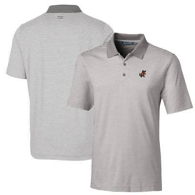 Men's Cutter & Buck Gray Florida Gators Big & Tall Forge Tonal Stripe Stretch Polo