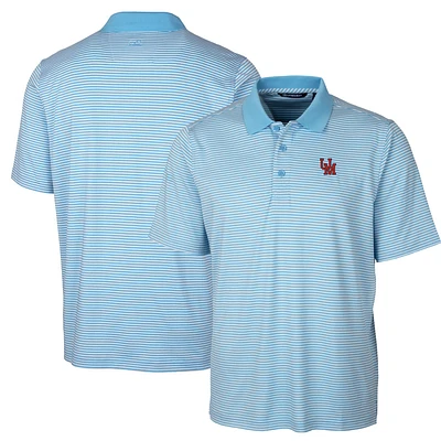 Men's Cutter & Buck Light Blue Ole Miss Rebels Big Tall Forge Tonal Stripe Stretch Polo