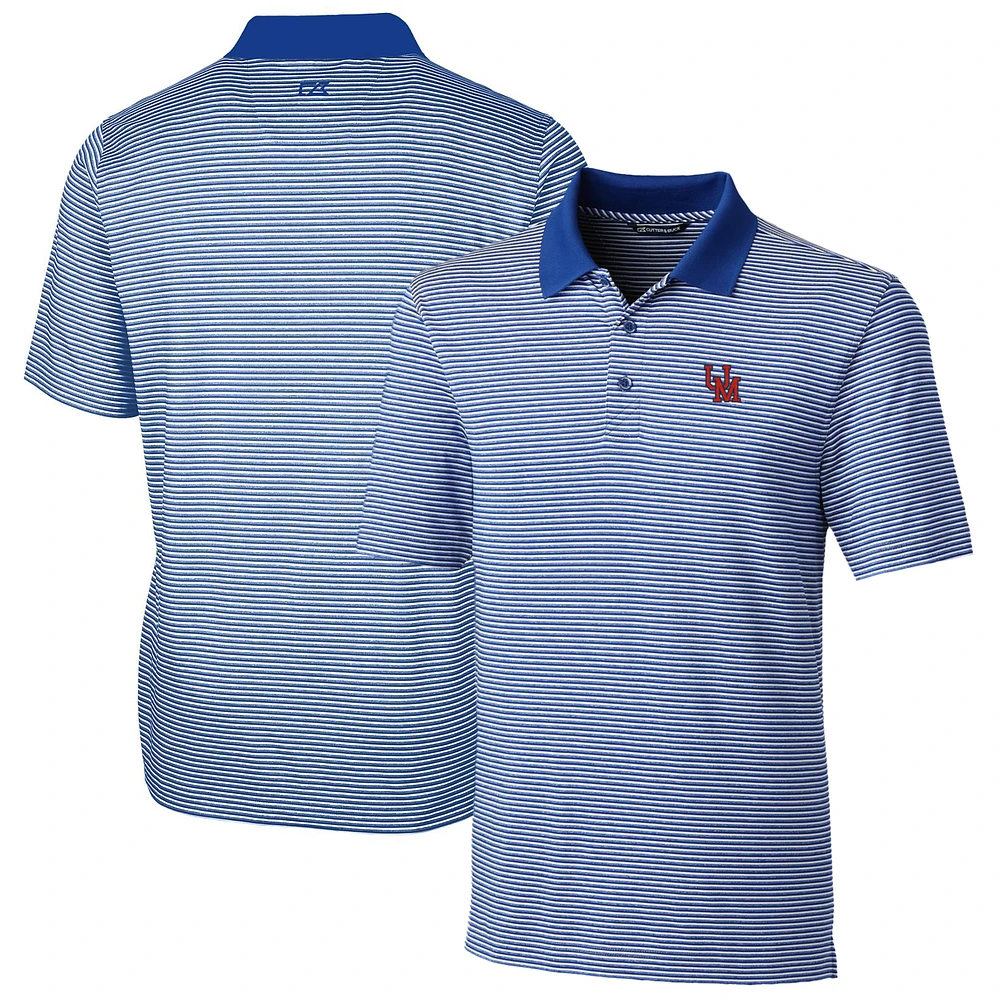 Men's Cutter & Buck Royal Ole Miss Rebels Big Tall Forge Tonal Stripe Stretch Polo