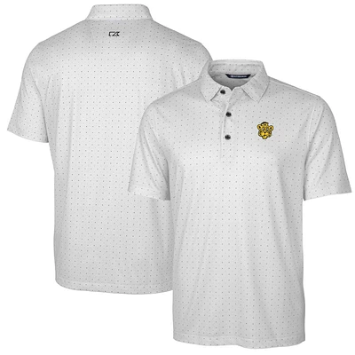 Men's Cutter & Buck Charcoal Missouri Tigers Team Logo Big & Tall Pike Double Dot Print Stretch Polo