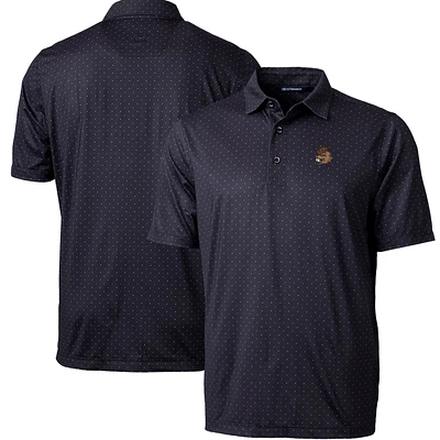 Men's Cutter & Buck Black Oregon State Beavers Team Logo Big & Tall Pike Double Dot Print Stretch Polo