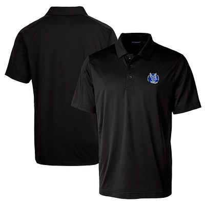 Men's Cutter & Buck Black Air Force Falcons Team Logo Big Tall Prospect Textured Stretch Polo