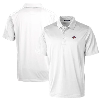 Men's Cutter & Buck White ECU Pirates Team Logo Big & Tall Prospect Textured Stretch Polo