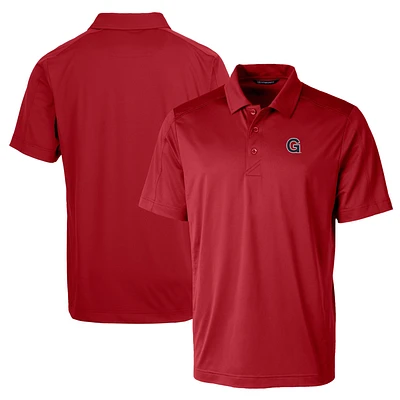 Men's Cutter & Buck Red Gonzaga Bulldogs Team Logo Big Tall Prospect Textured Stretch Polo