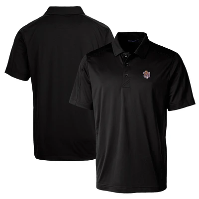 Men's Cutter & Buck Black LSU Tigers Team Logo Big & Tall Prospect Textured Stretch Polo