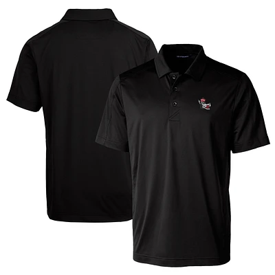 Men's Cutter & Buck Black NC State Wolfpack Team Logo Big Tall Prospect Textured Stretch Polo