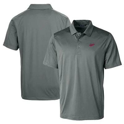 Men's Cutter & Buck Steel New Mexico State Aggies Team Logo Big Tall Prospect Textured Stretch Polo