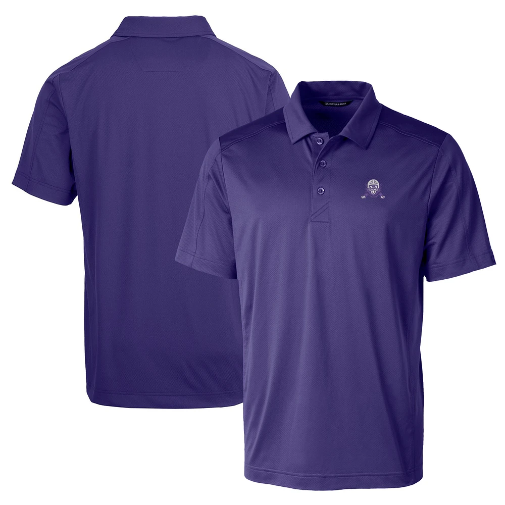 Men's Cutter & Buck Purple Northwestern Wildcats Team Logo Big Tall Prospect Textured Stretch Polo