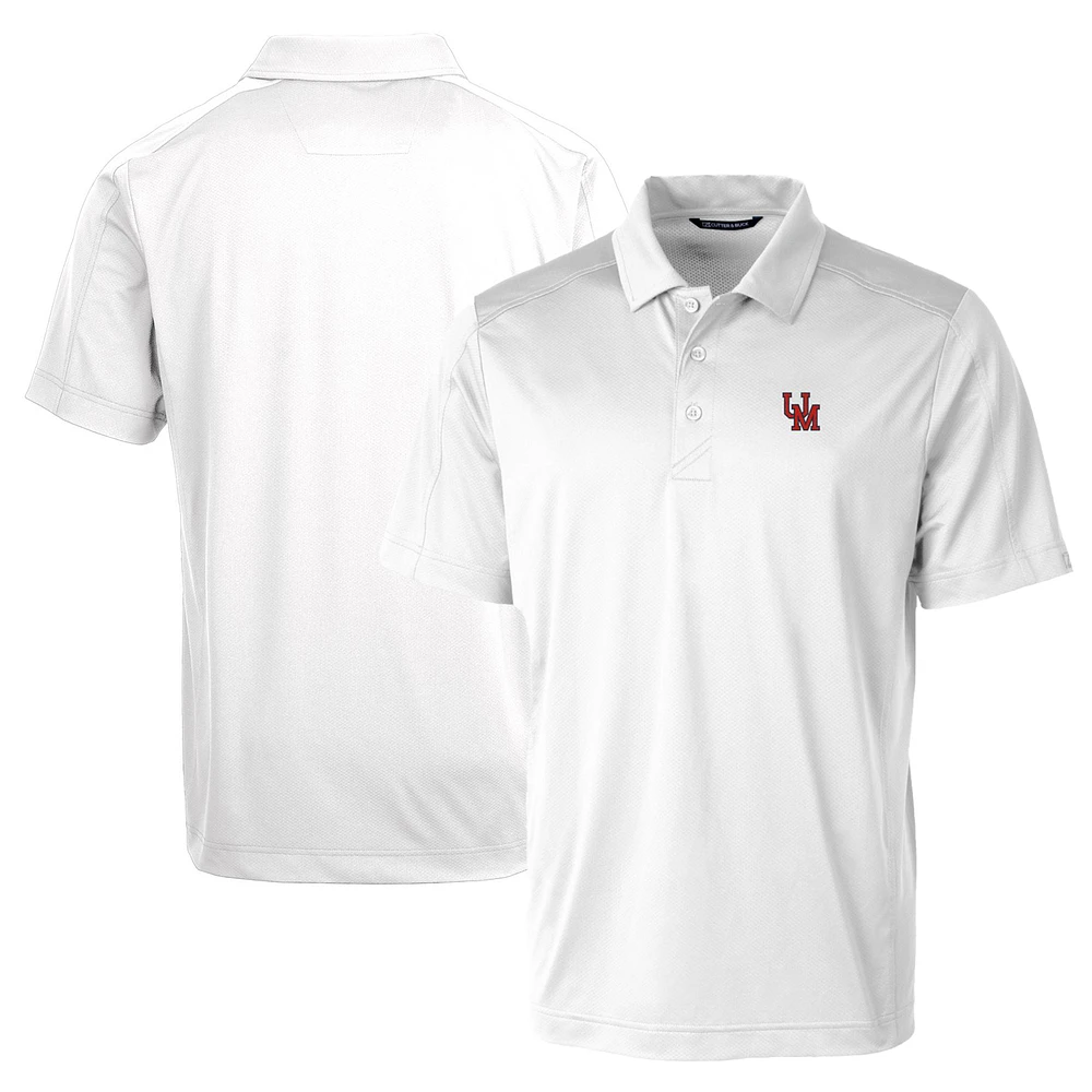 Men's Cutter & Buck White Ole Miss Rebels Team Logo Big Tall Prospect Textured Stretch Polo