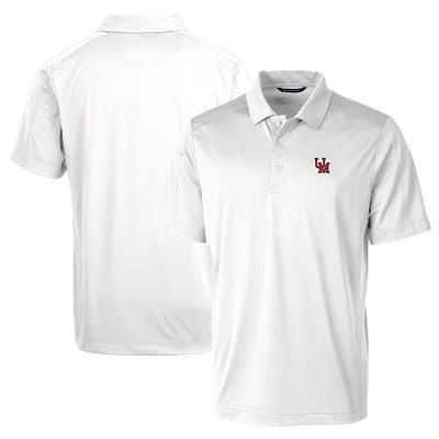 Men's Cutter & Buck White Ole Miss Rebels Team Logo Big Tall Prospect Textured Stretch Polo