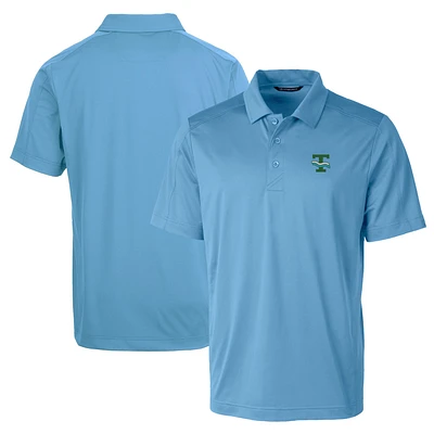 Men's Cutter & Buck Light Blue Tulane Green Wave Team Logo Big Tall Prospect Textured Stretch Polo