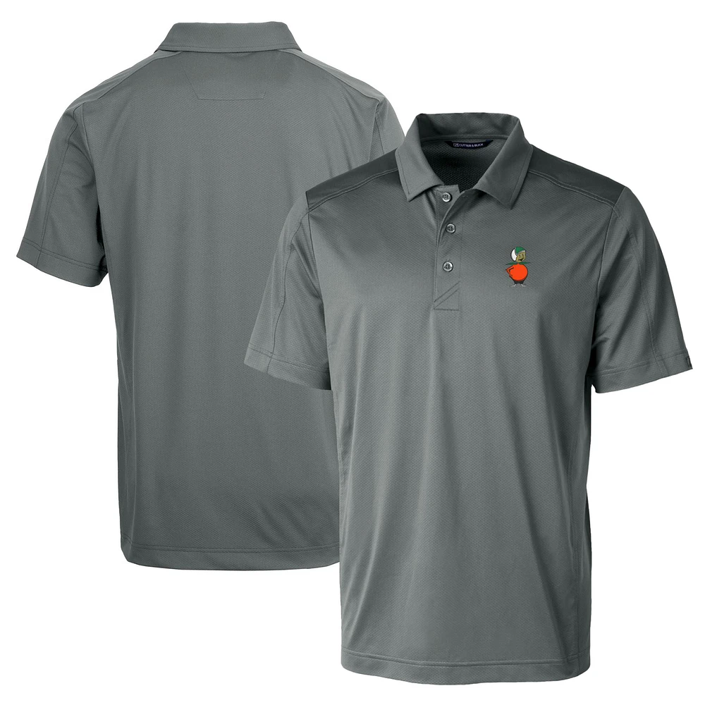 Men's Cutter & Buck Steel UCF Knights Team Logo Big Tall Prospect Textured Stretch Polo