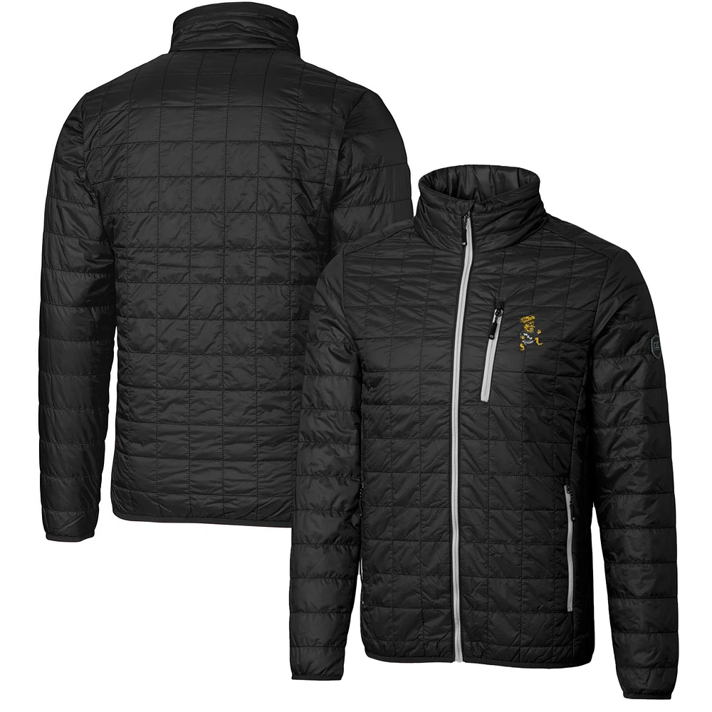 Men's Cutter & Buck Black Wichita State Shockers Team Logo Big & Tall Rainier PrimaLoft Eco Insulated Full-Zip Puffer Jacket