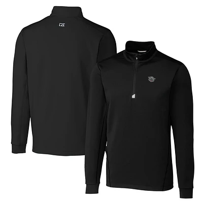 Men's Cutter & Buck Black Cincinnati Bearcats Big Tall Traverse Stretch Quarter-Zip Pullover Top