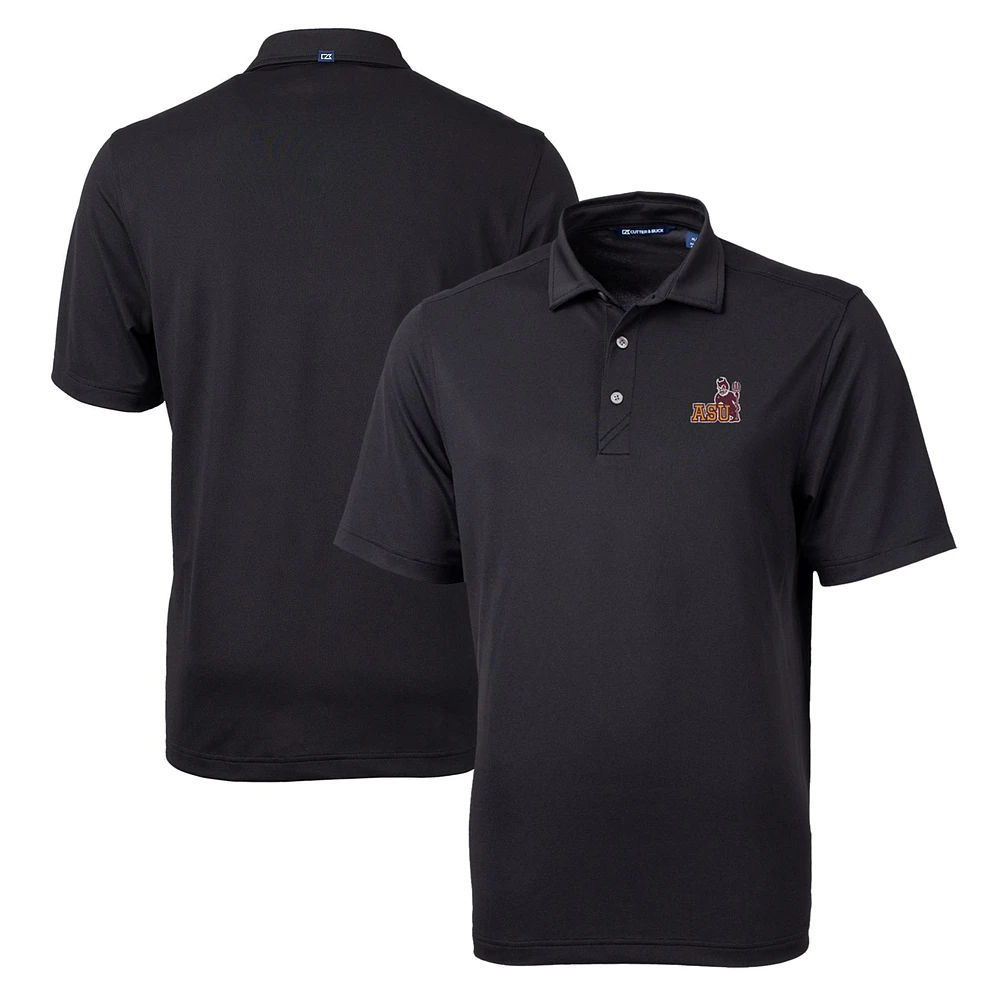 Men's Cutter & Buck Black Arizona State Sun Devils Team Big Tall Virtue Eco Pique Recycled Polo