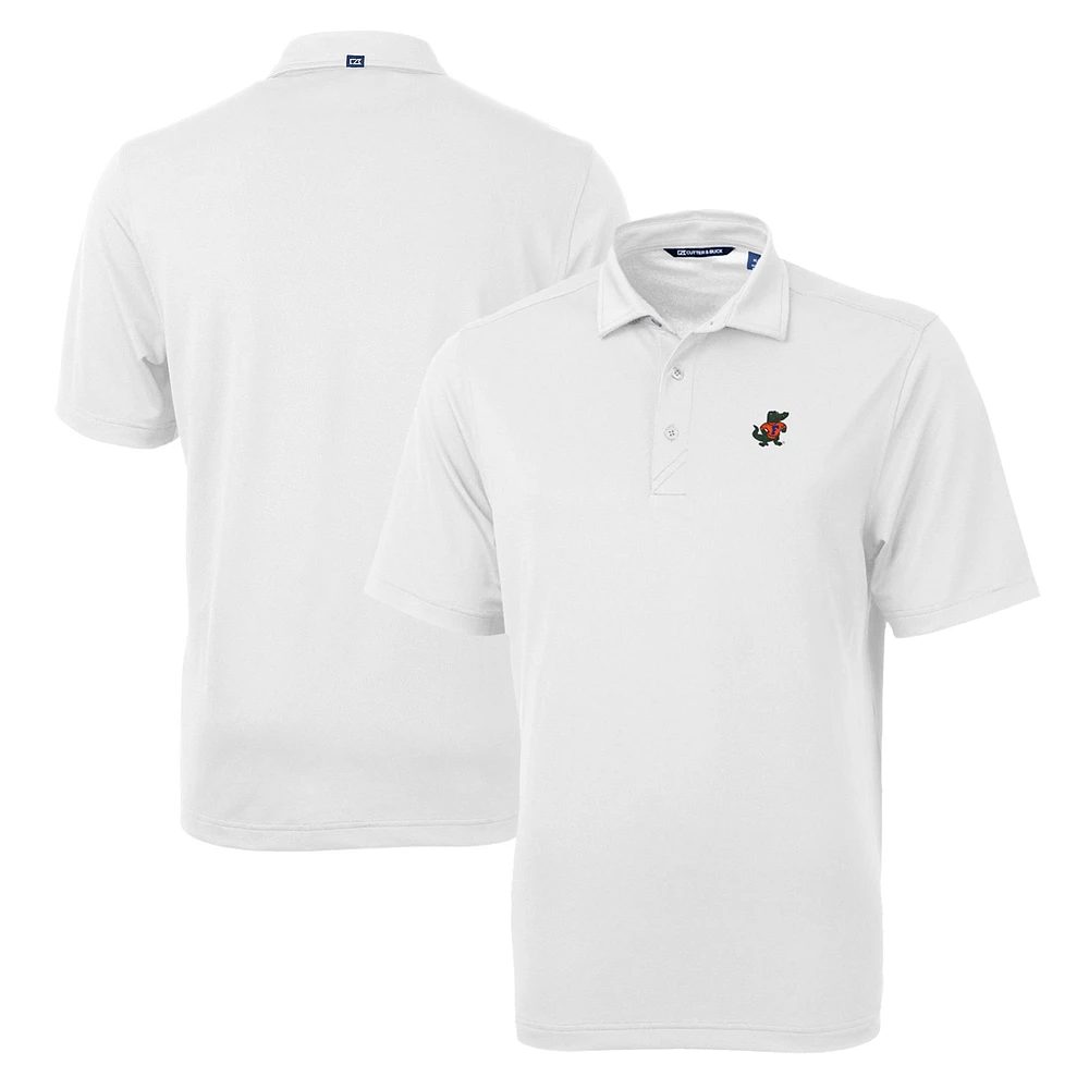 Men's Cutter & Buck White Florida Gators Team Big & Tall Virtue Eco Pique Recycled Polo