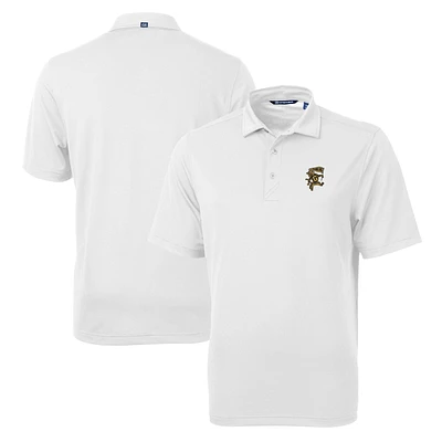 Men's Cutter & Buck White Grambling Tigers Team Big Tall Virtue Eco Pique Recycled Polo