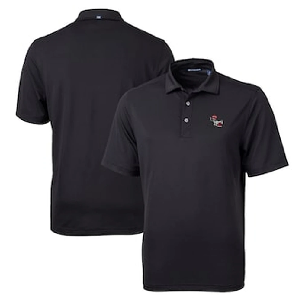 Men's Cutter & Buck Black NC State Wolfpack Team Big Tall Virtue Eco Pique Recycled Polo