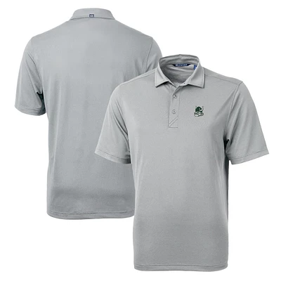 Men's Cutter & Buck Gray Portland State Vikings Team Big Tall Virtue Eco Pique Recycled Polo