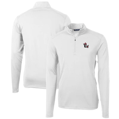 Men's Cutter & Buck NC State Wolfpack Team Big Tall Virtue Eco Pique Recycled Quarter-Zip Pullover Top