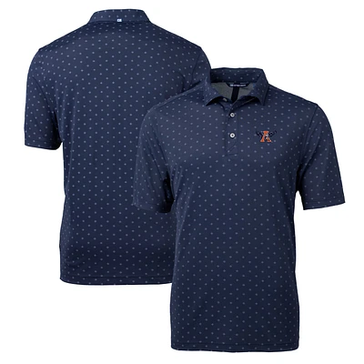 Men's Cutter & Buck Navy Auburn Tigers Team Big Tall Virtue Eco Pique Tile Print Polo