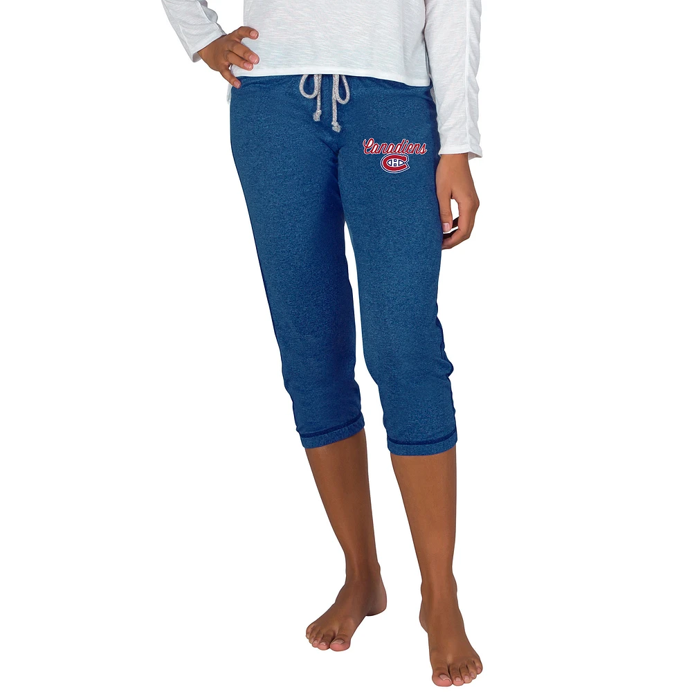 Women's Navy Montreal Canadiens Quest Knit Capri Pants