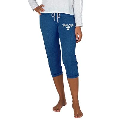 Women's Navy Toronto Maple Leafs Quest Knit Capri Pants